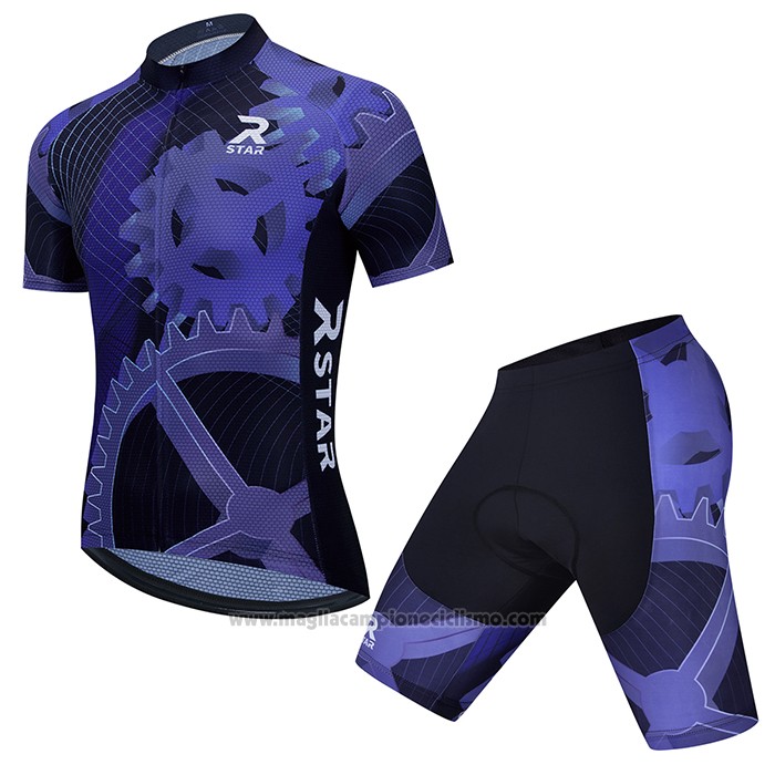 2021 Abbigliamento Ciclismo R Star Viola Manica Corta e Salopette